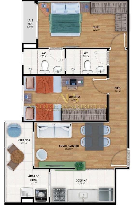 Apartamento à venda com 3 quartos, 55m² - Foto 26