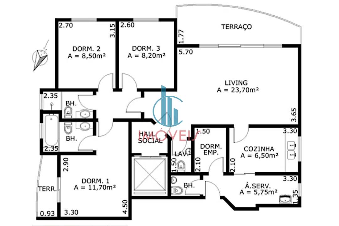 Apartamento à venda com 2 quartos, 105m² - Foto 45