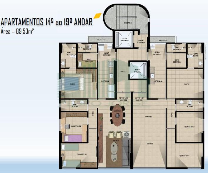 Apartamento à venda com 3 quartos, 97m² - Foto 8