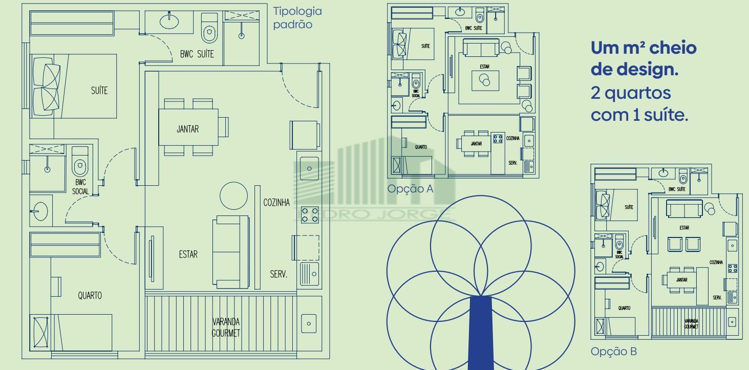 Apartamento à venda com 2 quartos, 50m² - Foto 2