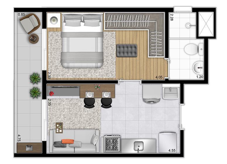 Apartamento para alugar com 1 quarto, 31m² - Foto 18