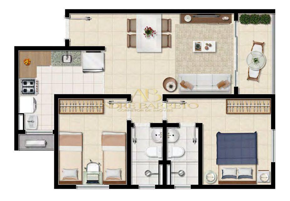 Apartamento à venda com 2 quartos, 57m² - Foto 12