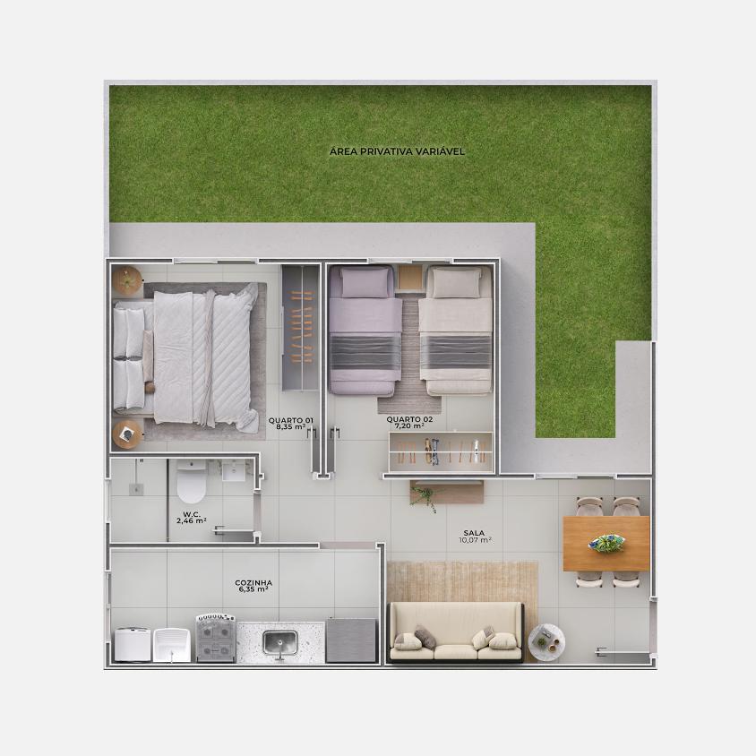 Apartamento à venda com 2 quartos, 40m² - Foto 4