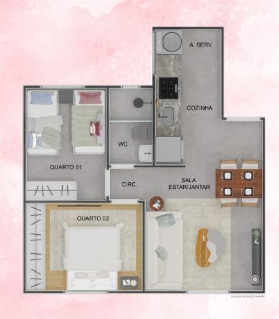 Apartamento à venda com 2 quartos, 41m² - Foto 7