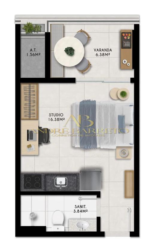 Apartamento à venda com 2 quartos, 28m² - Foto 16