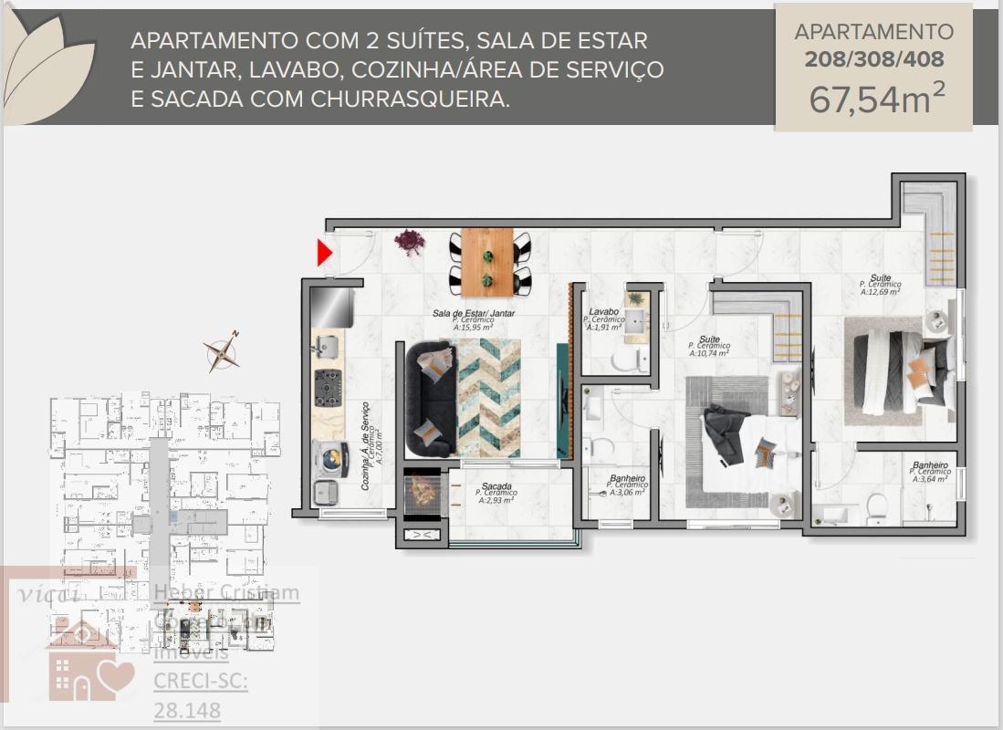 Apartamento à venda com 2 quartos, 72m² - Foto 14