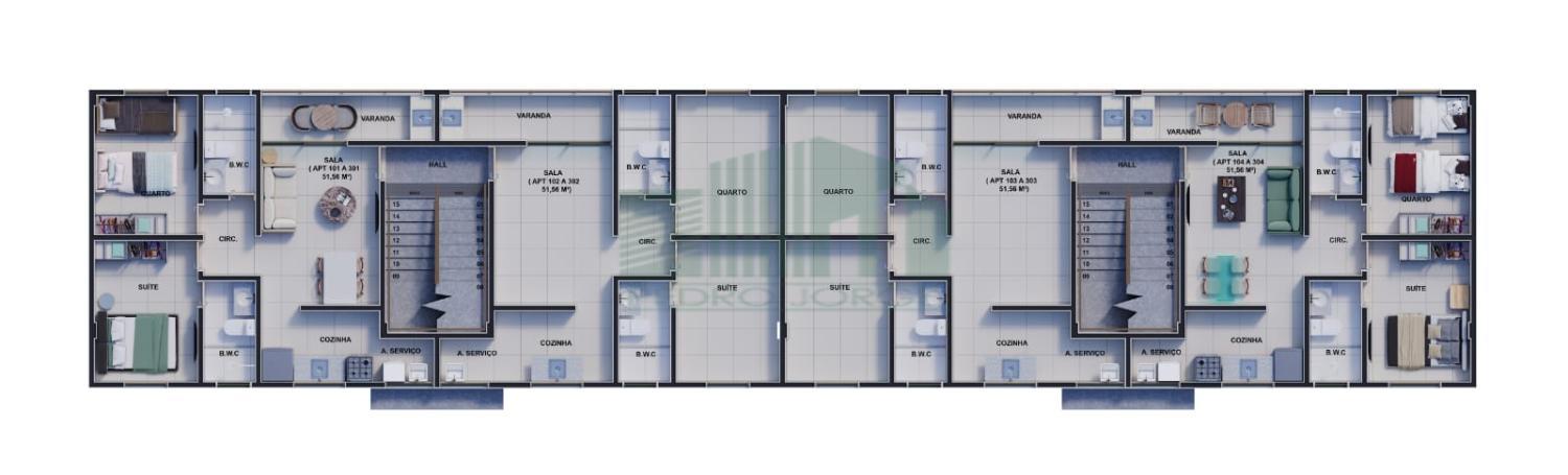 Apartamento, 2 quartos, 50 m² - Foto 3