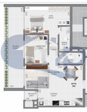 Apartamento à venda com 2 quartos, 101m² - Foto 10