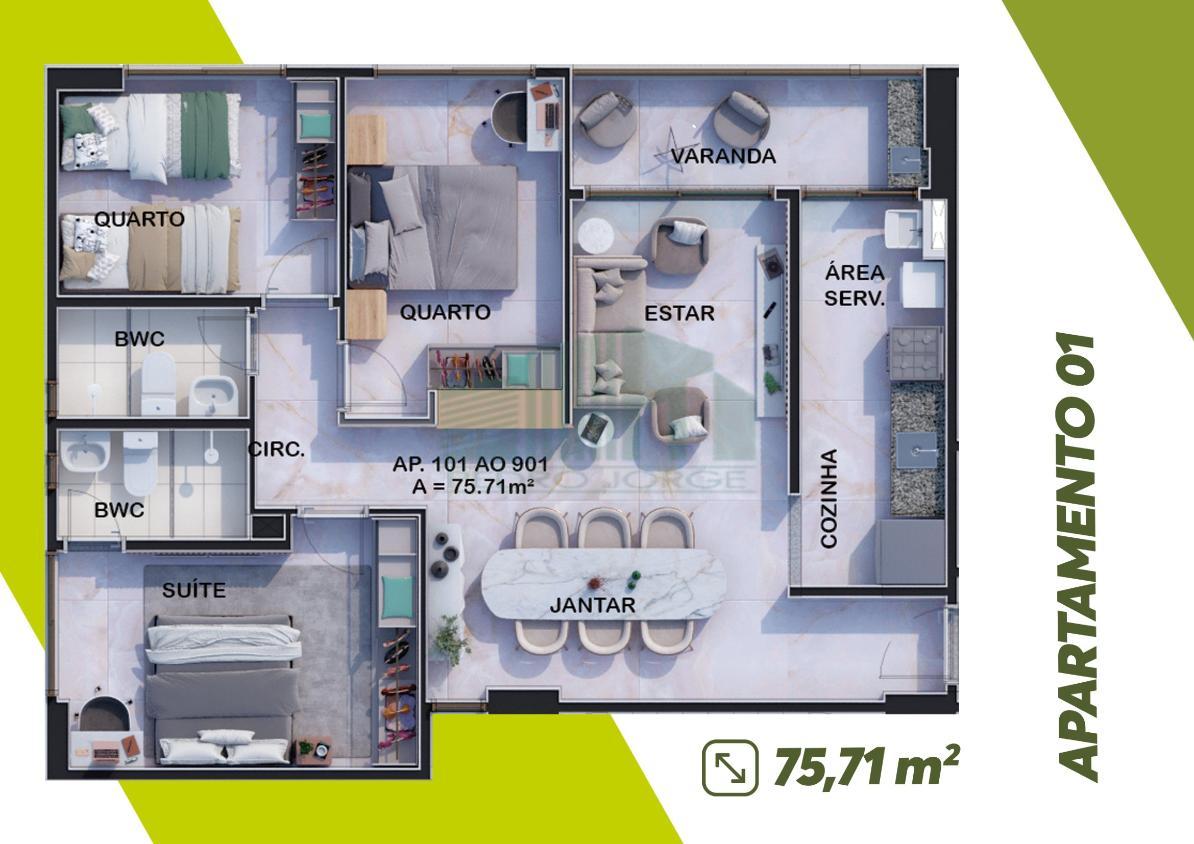 Apartamento à venda com 2 quartos, 52m² - Foto 10