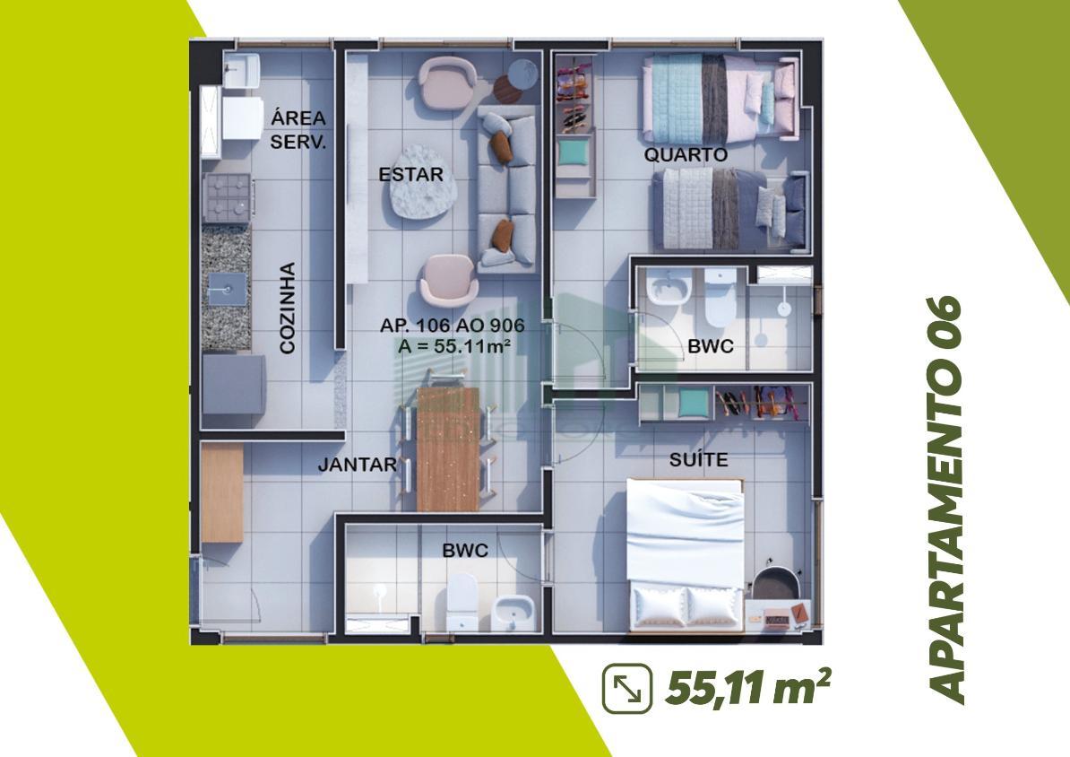 Apartamento à venda com 2 quartos, 52m² - Foto 12