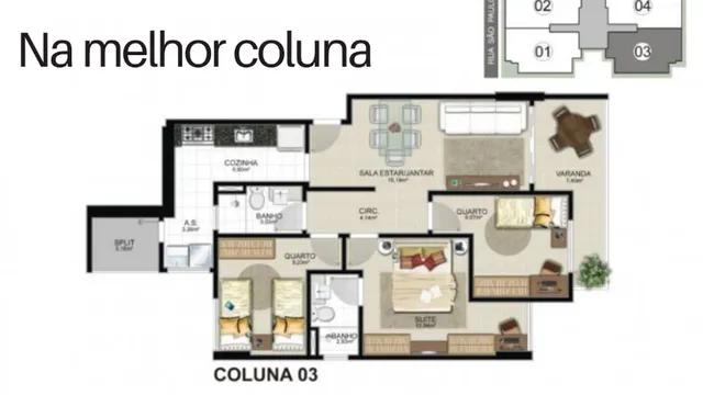 Apartamento à venda com 3 quartos, 86m² - Foto 2