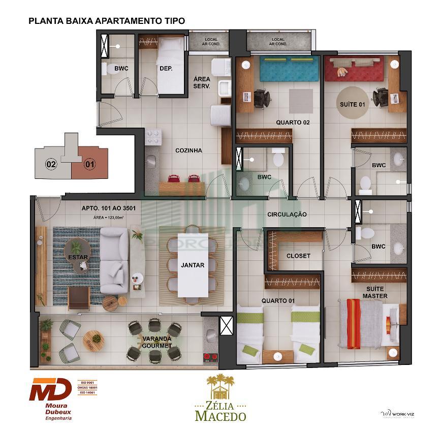 Apartamento à venda com 4 quartos, 123m² - Foto 13