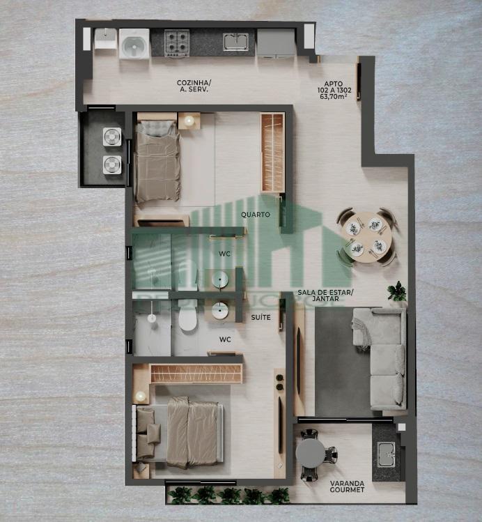 Apartamento à venda com 1 quarto, 35m² - Foto 15