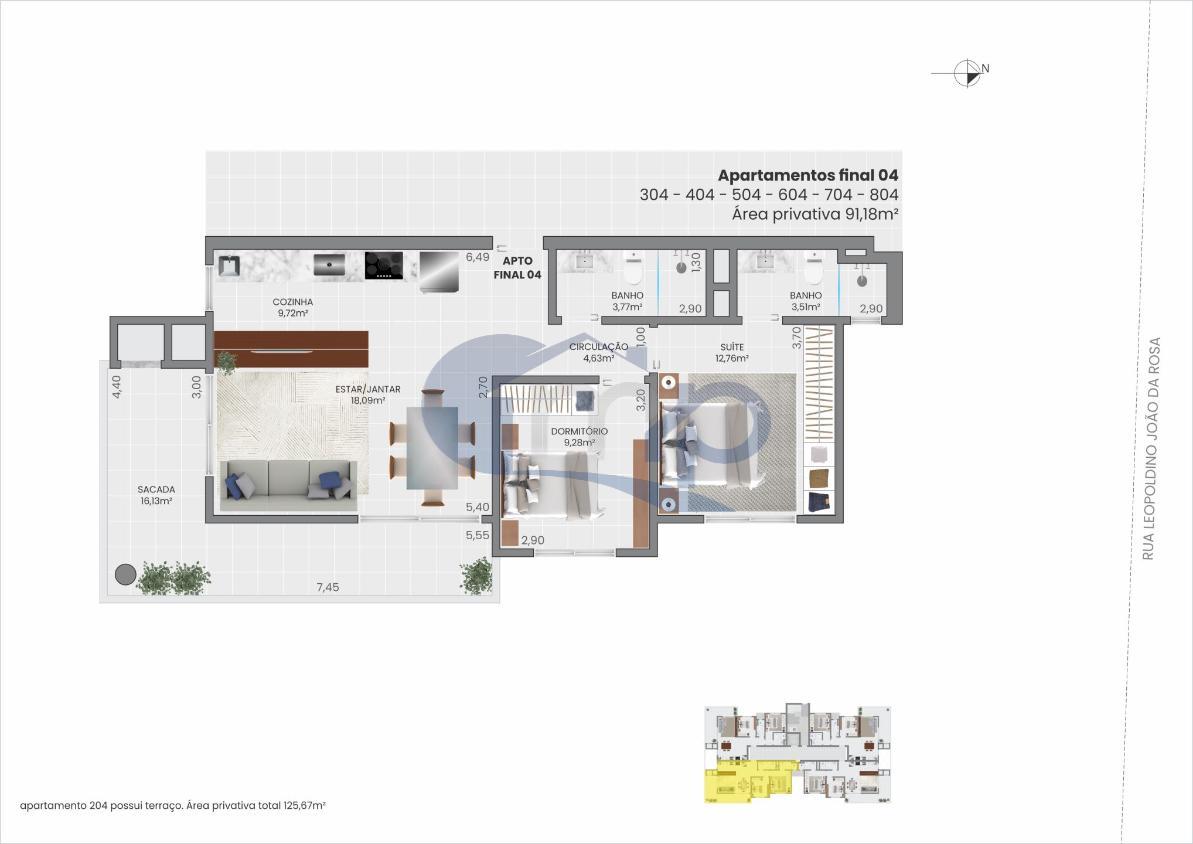 Apartamento à venda com 2 quartos, 103m² - Foto 11