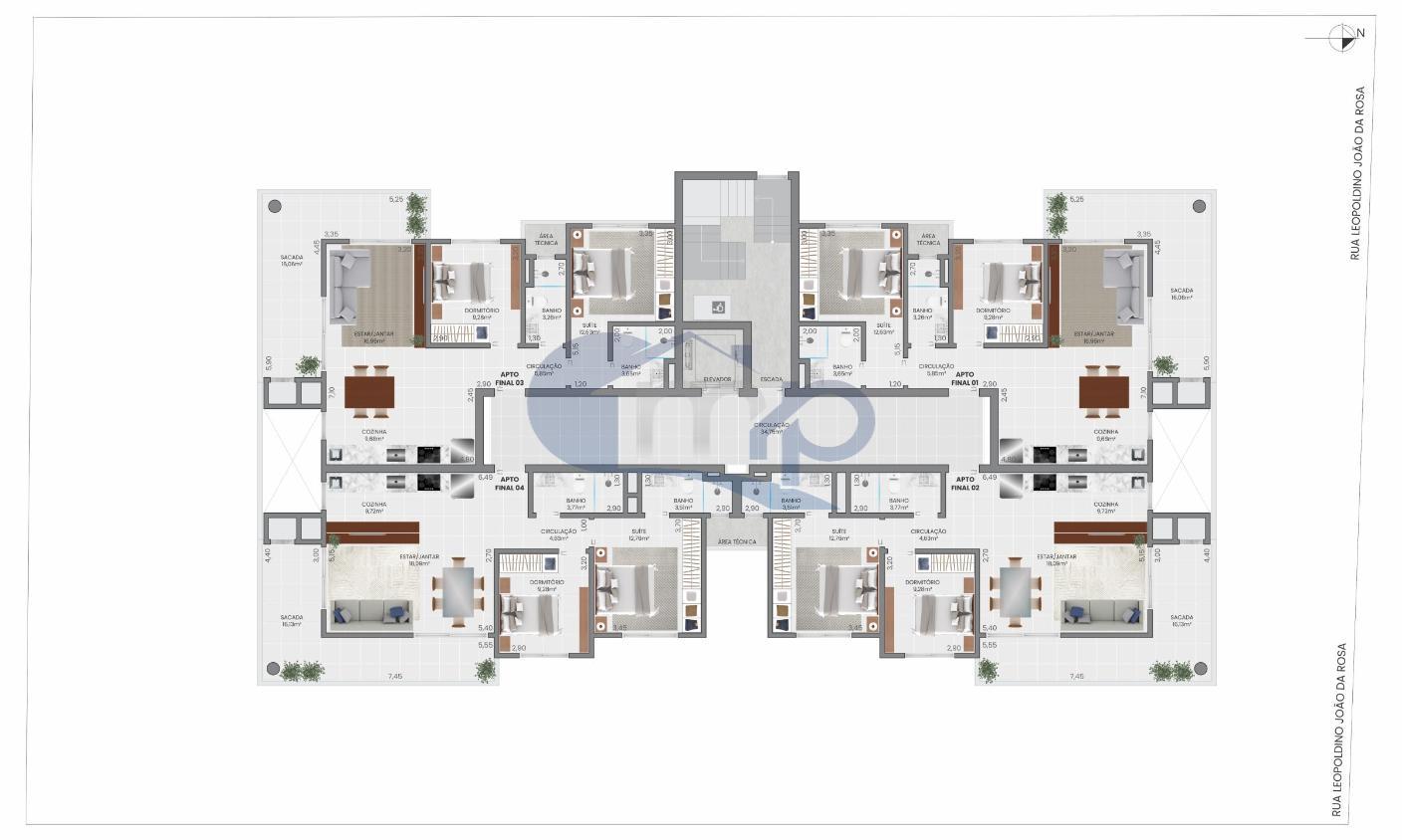 Apartamento à venda com 2 quartos, 103m² - Foto 12