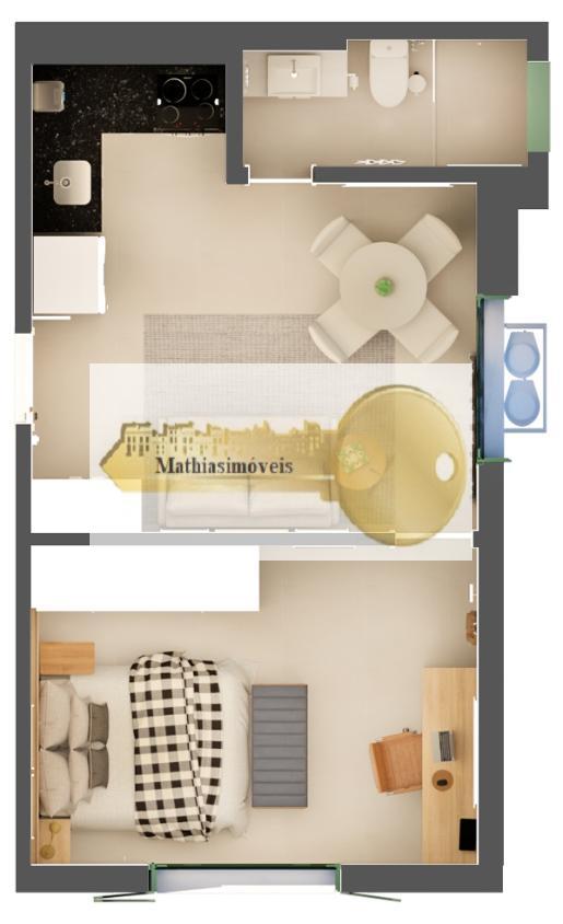 Apartamento à venda com 1 quarto, 35m² - Foto 10