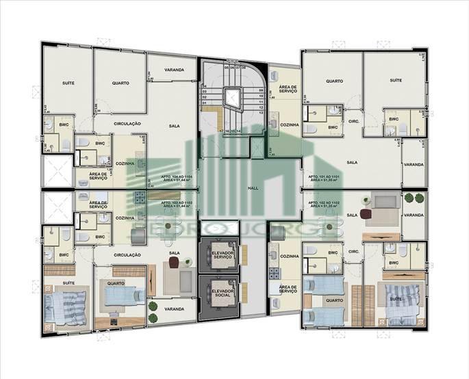 Apartamento à venda com 2 quartos, 51m² - Foto 6