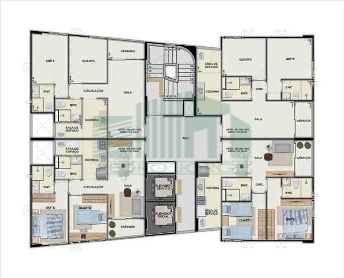 Apartamento à venda com 2 quartos, 51m² - Foto 11