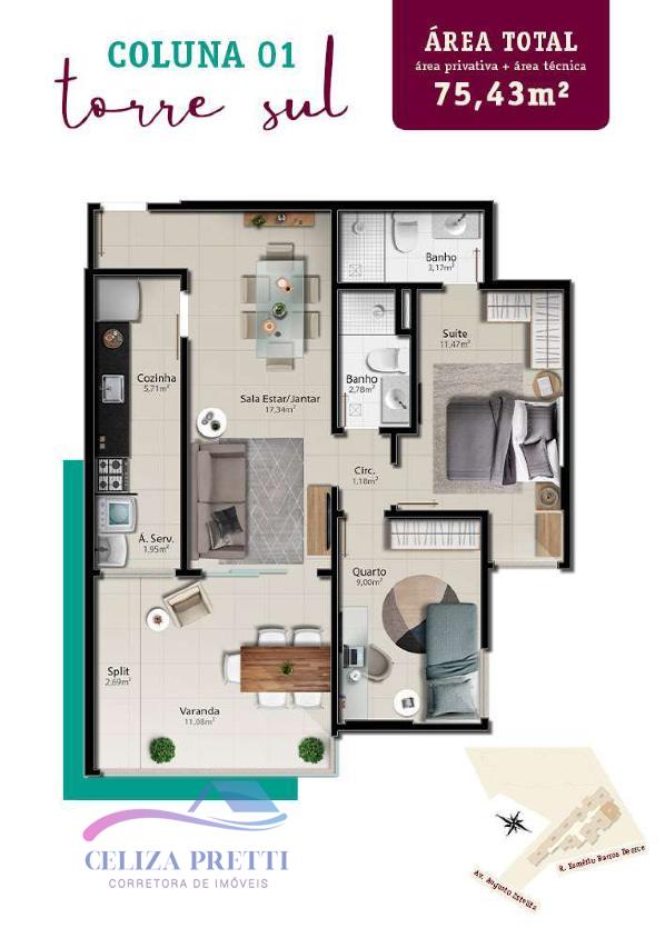 Apartamento à venda com 2 quartos, 68m² - Foto 23