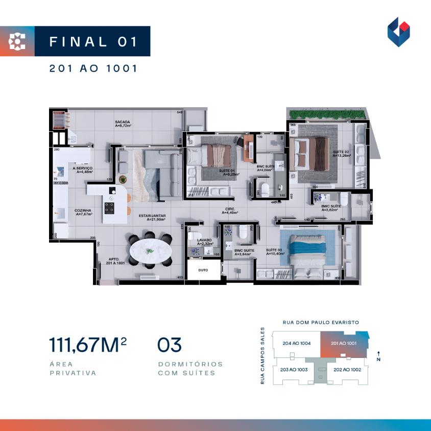 Apartamento à venda com 3 quartos, 93m² - Foto 10