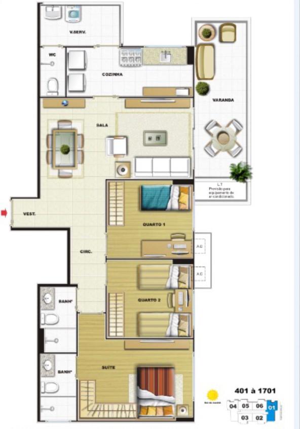 Apartamento à venda com 3 quartos, 100m² - Foto 23