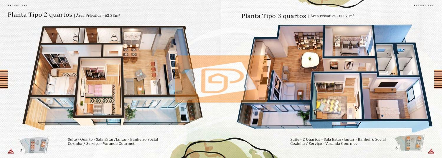 Apartamento à venda com 2 quartos, 62m² - Foto 3