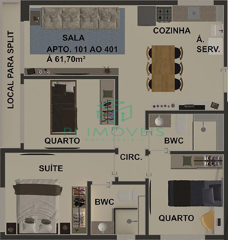 Apartamento à venda com 1 quarto, 23m² - Foto 10