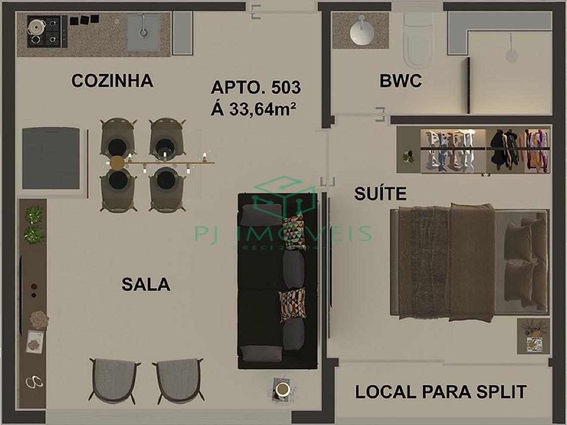 Apartamento à venda com 1 quarto, 23m² - Foto 12