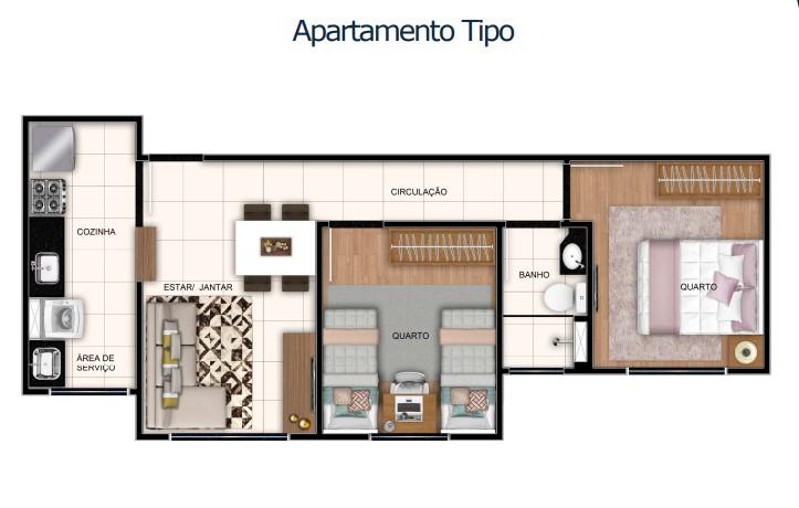 Apartamento à venda com 2 quartos, 44m² - Foto 8