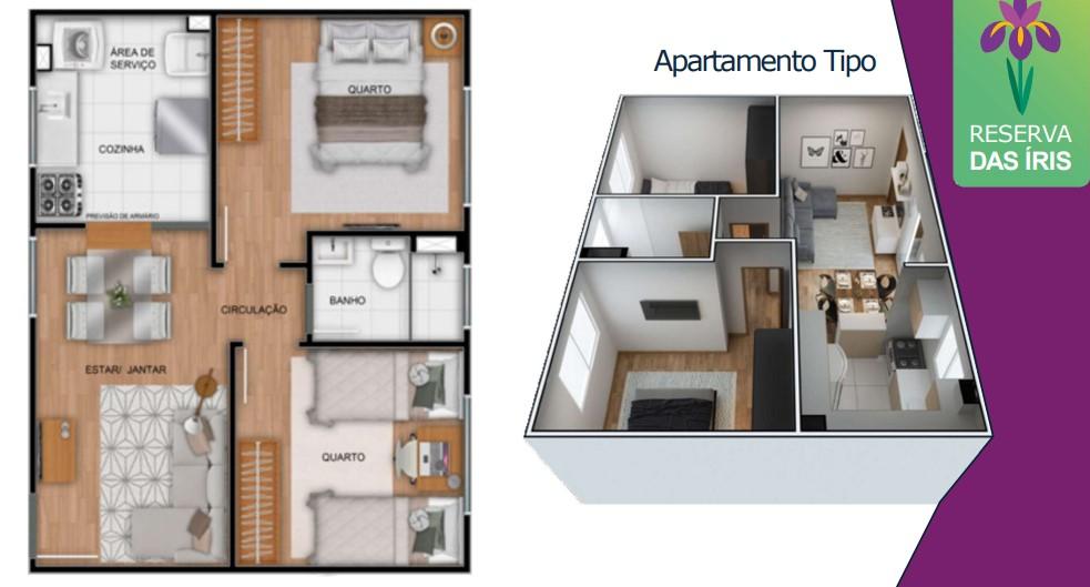 Apartamento à venda com 2 quartos, 40m² - Foto 2