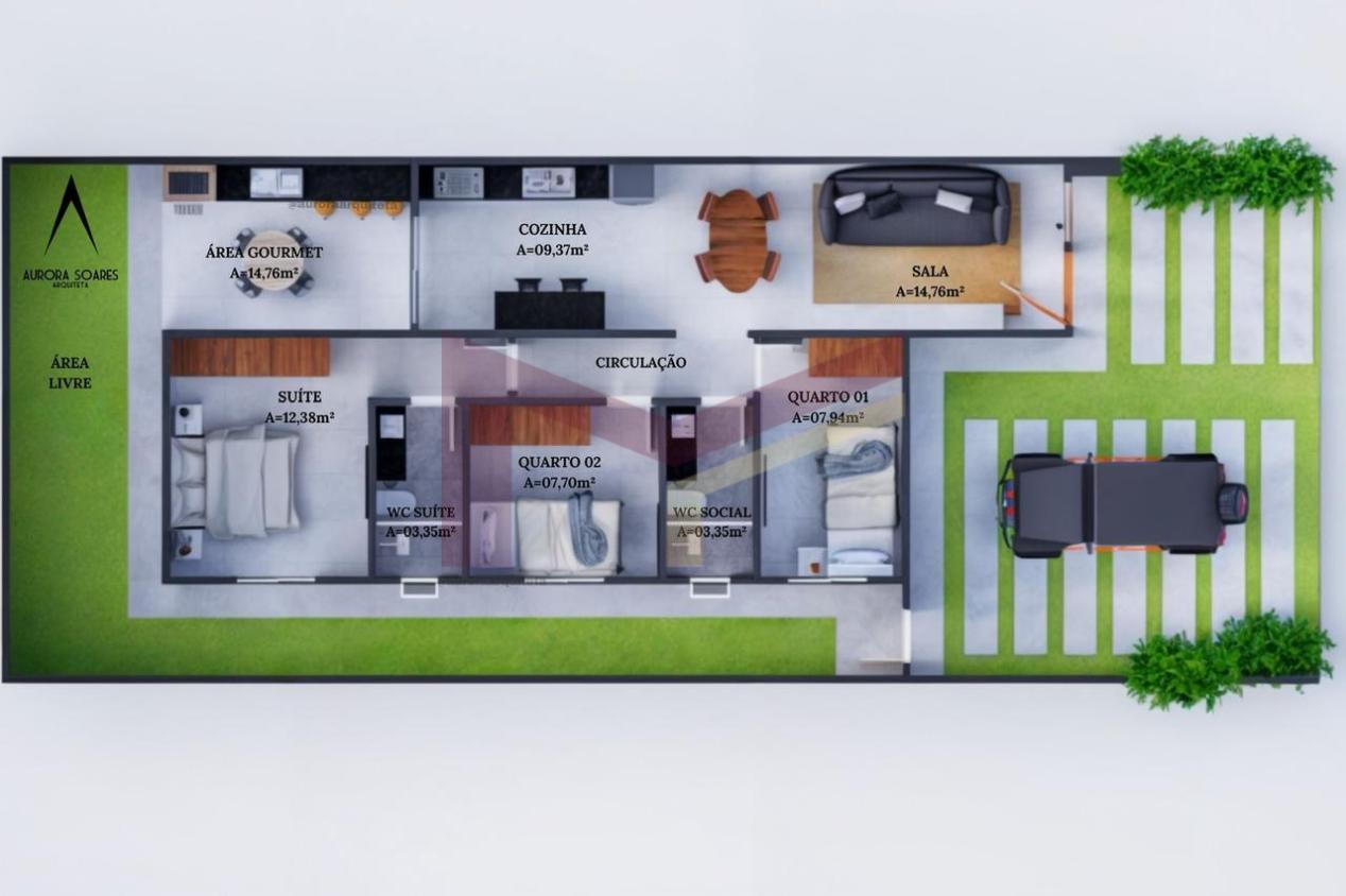 Casa de Condomínio à venda com 3 quartos, 85m² - Foto 2