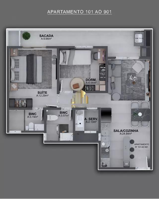 Apartamento, 2 quartos, 73 m² - Foto 24