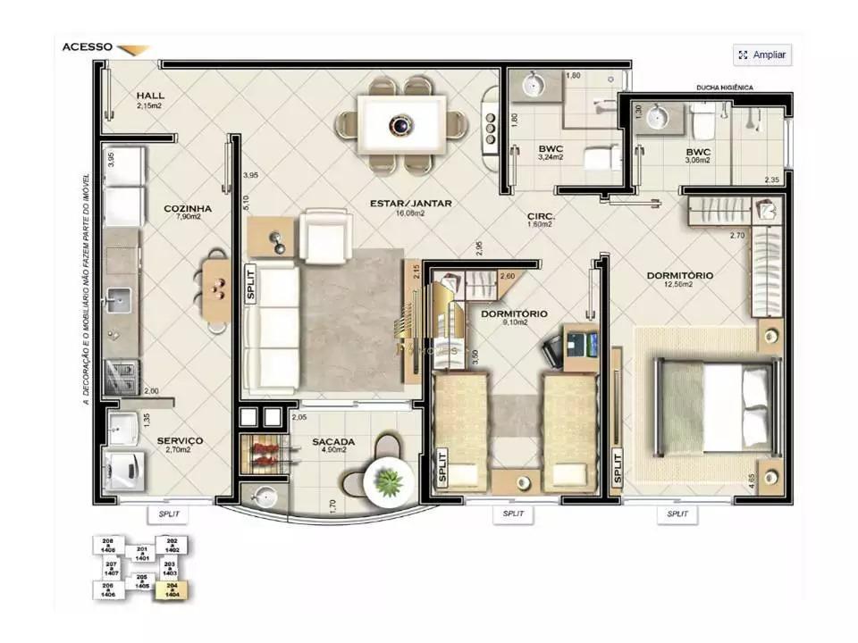Apartamento à venda com 2 quartos, 73m² - Foto 19