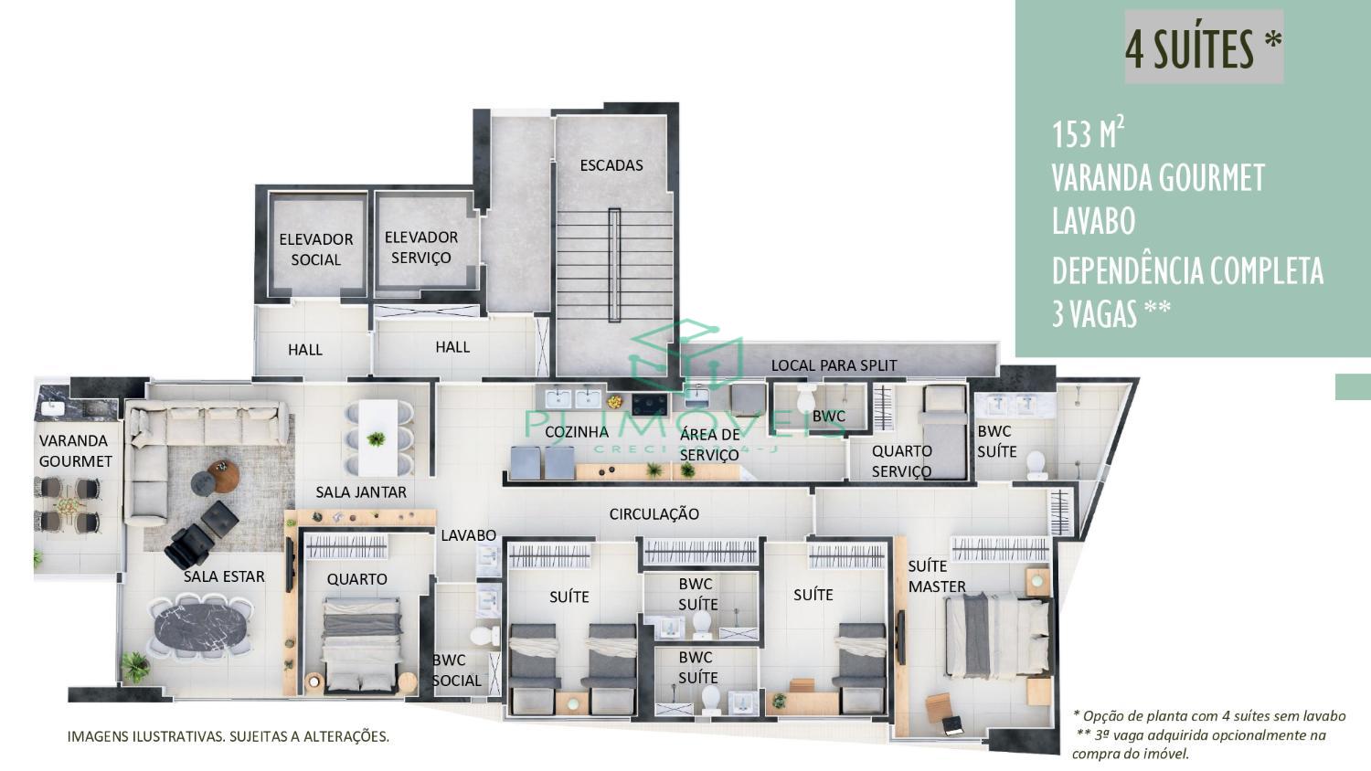 Apartamento à venda com 4 quartos, 153m² - Foto 9