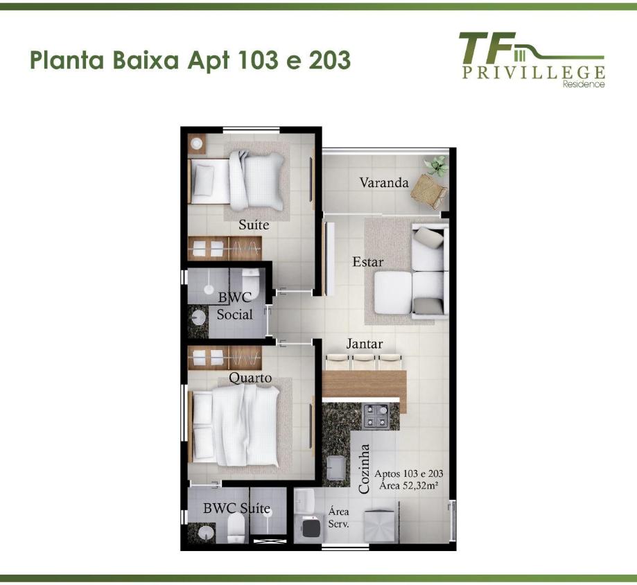 Apartamento, 2 quartos, 53 m² - Foto 5