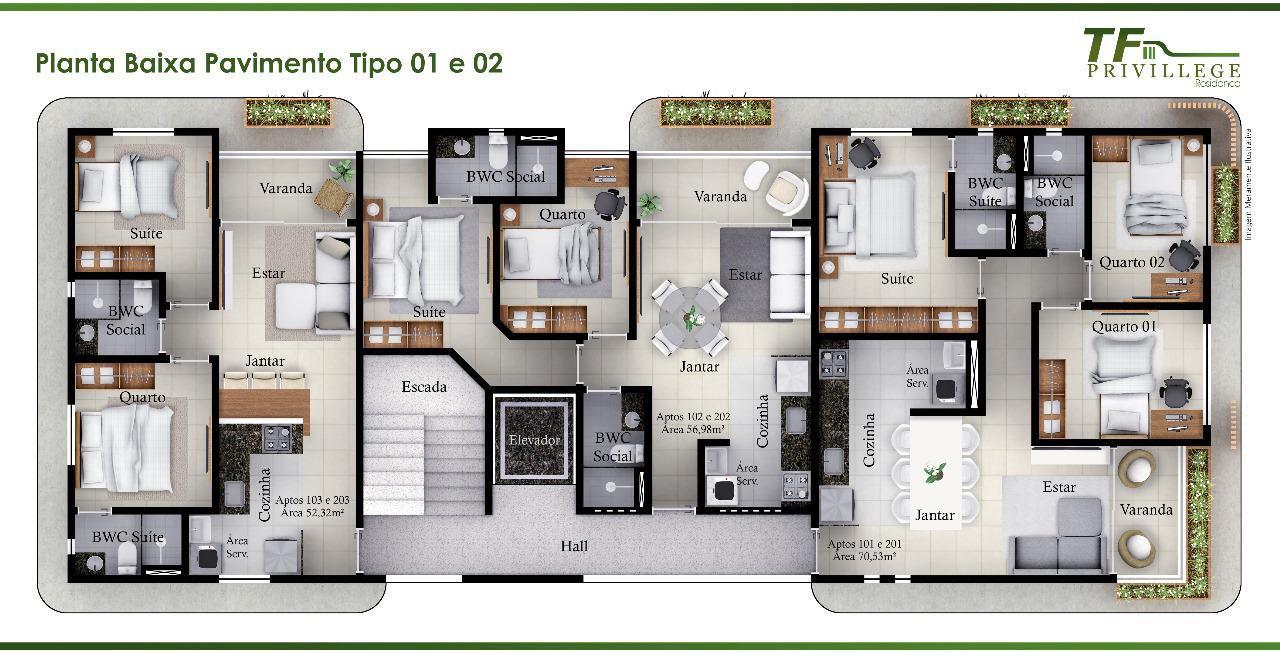 Apartamento, 2 quartos, 53 m² - Foto 6
