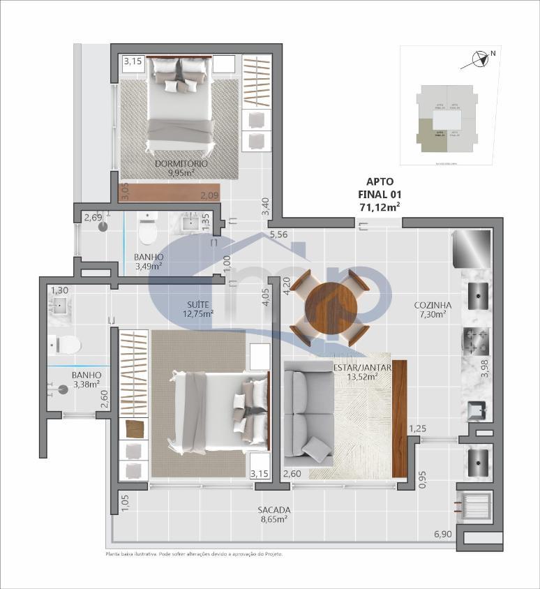 Apartamento à venda com 2 quartos, 71m² - Foto 19