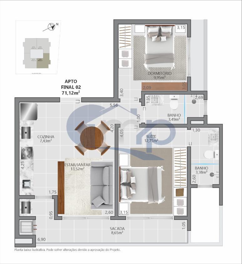 Apartamento à venda com 2 quartos, 71m² - Foto 19