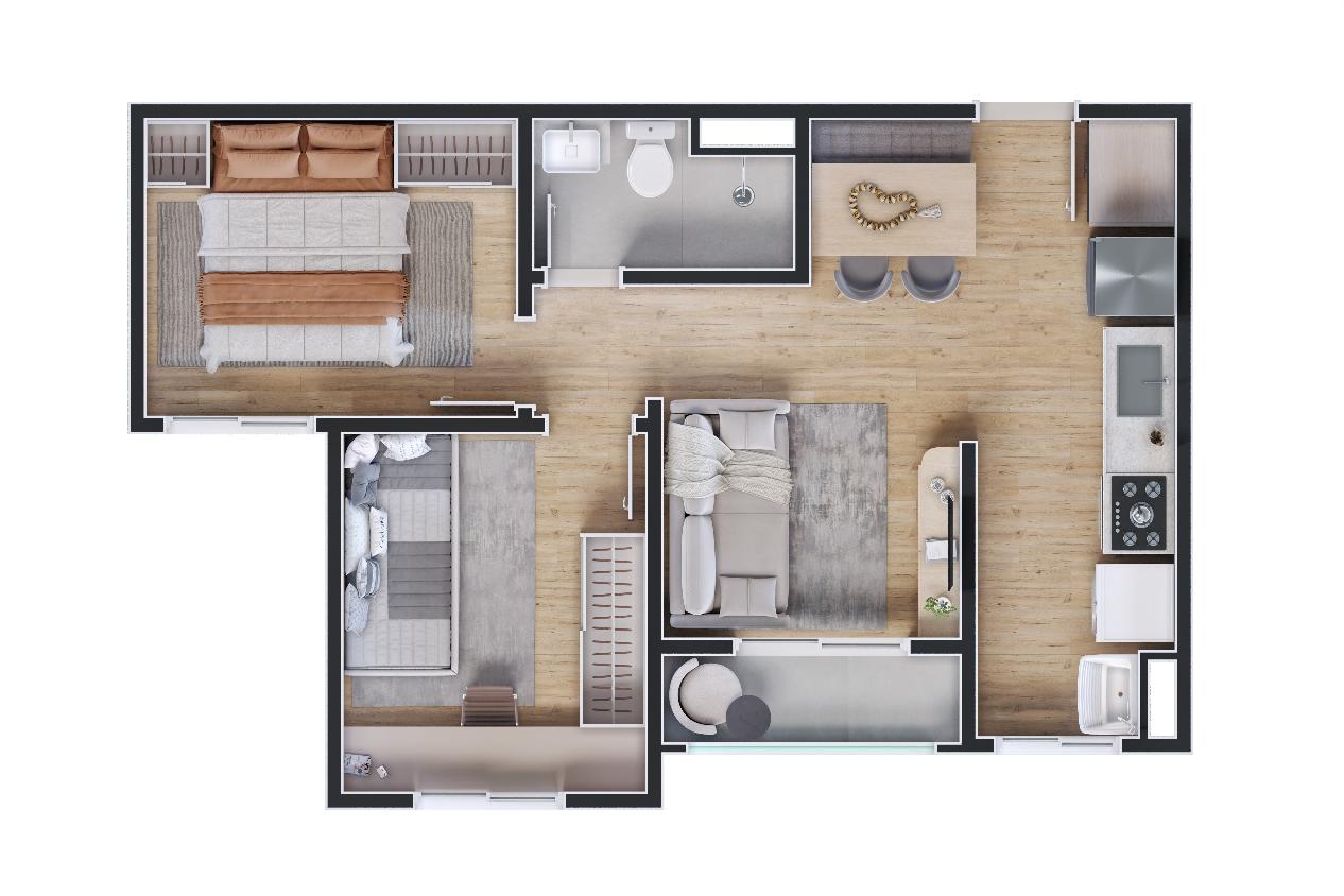 Apartamento, 2 quartos, 42 m² - Foto 12