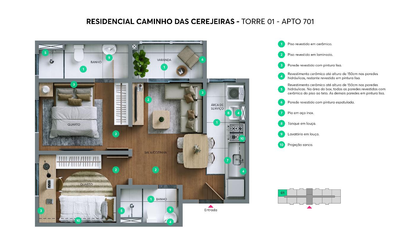 Apartamento, 2 quartos, 38 m² - Foto 20