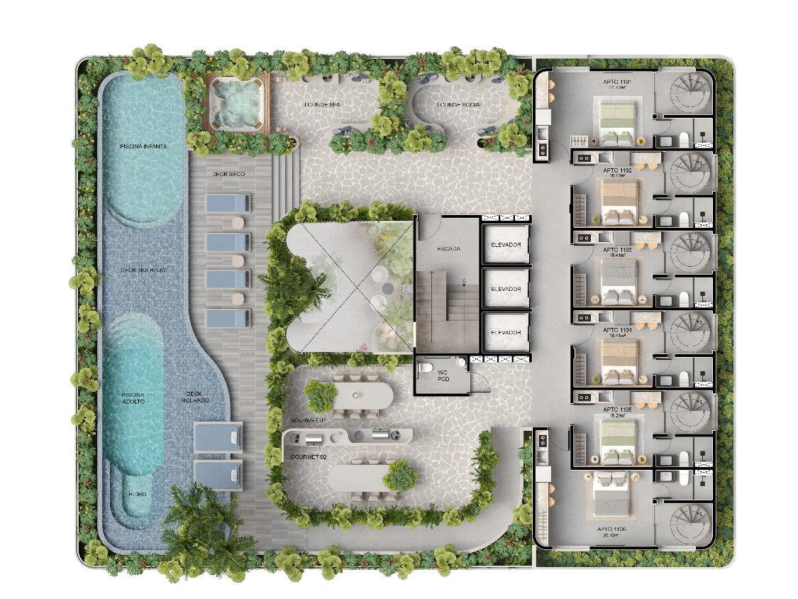 Flat/Apart Hotel, 1 quarto, 20 m² - Foto 20