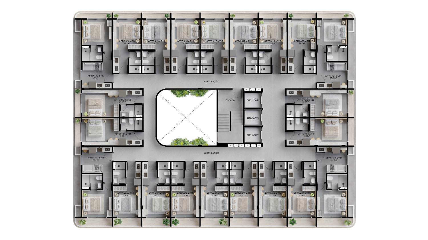 Flat/Apart Hotel, 1 quarto, 20 m² - Foto 23