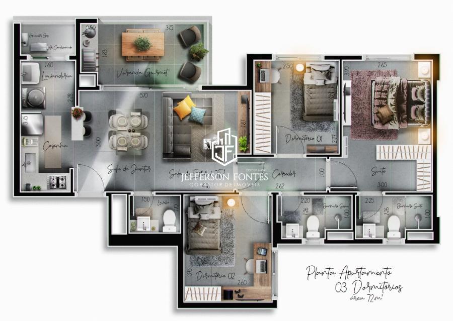 Apartamento, 3 quartos, 72 m² - Foto 11