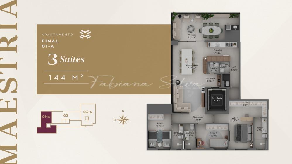 Apartamento, 3 quartos, 132 m² - Foto 14