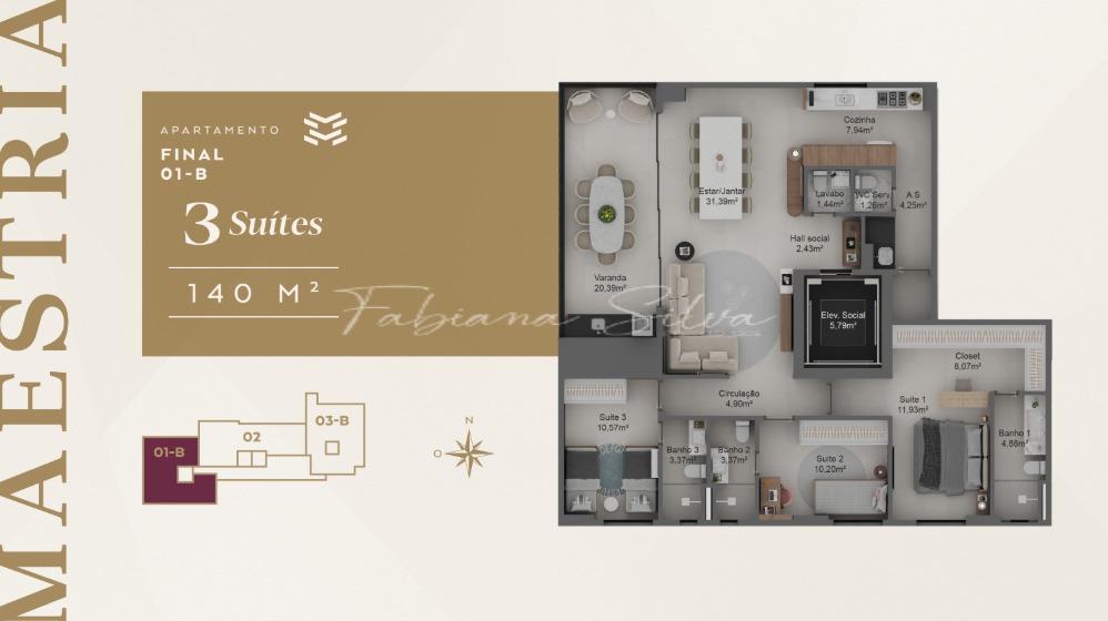 Apartamento, 3 quartos, 132 m² - Foto 13