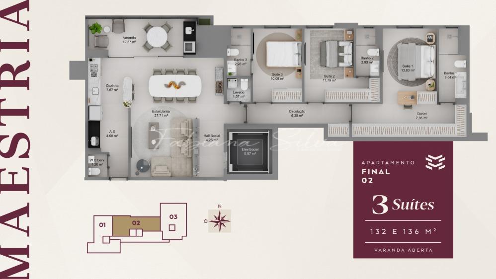 Apartamento, 3 quartos, 132 m² - Foto 8