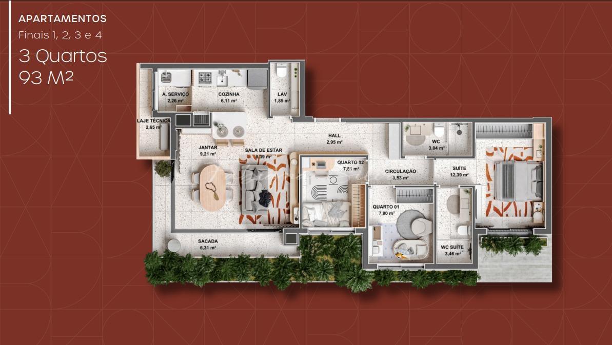 Apartamento, 3 quartos, 93 m² - Foto 9