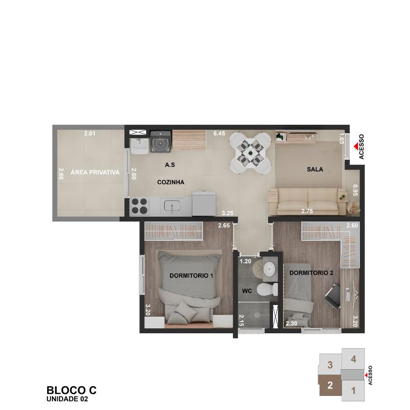 Apartamento, 2 quartos, 42 m² - Foto 10