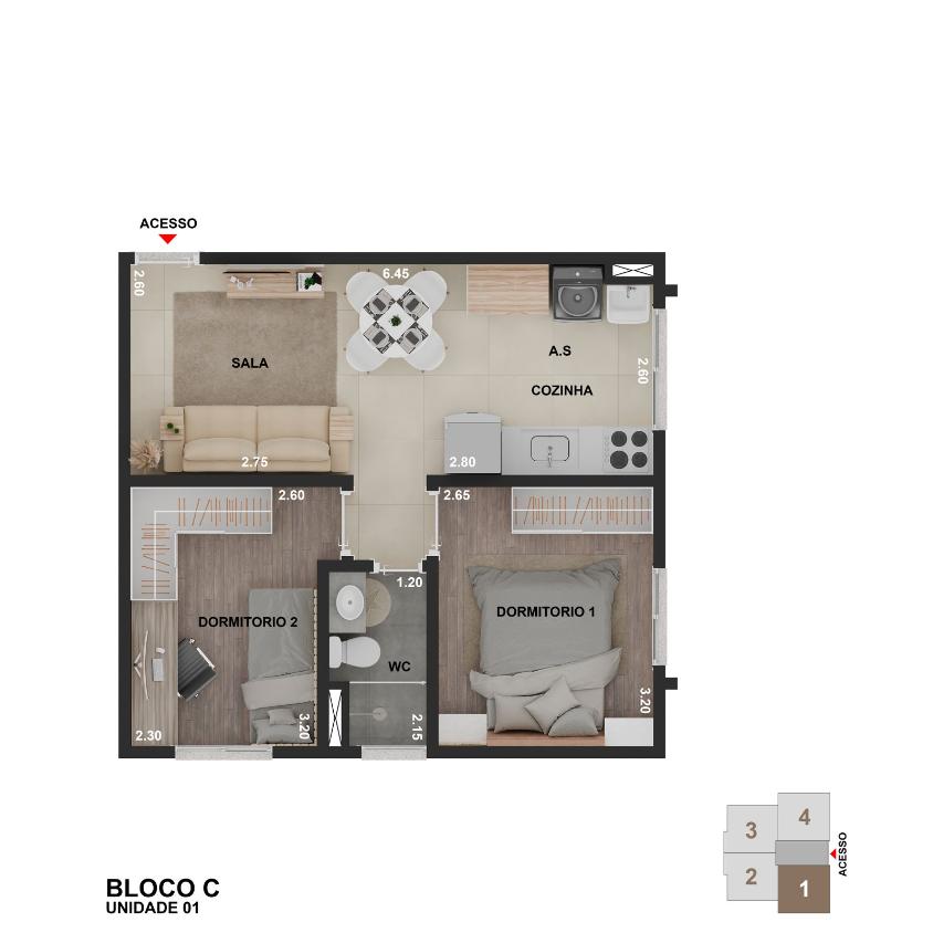 Apartamento, 2 quartos, 42 m² - Foto 11