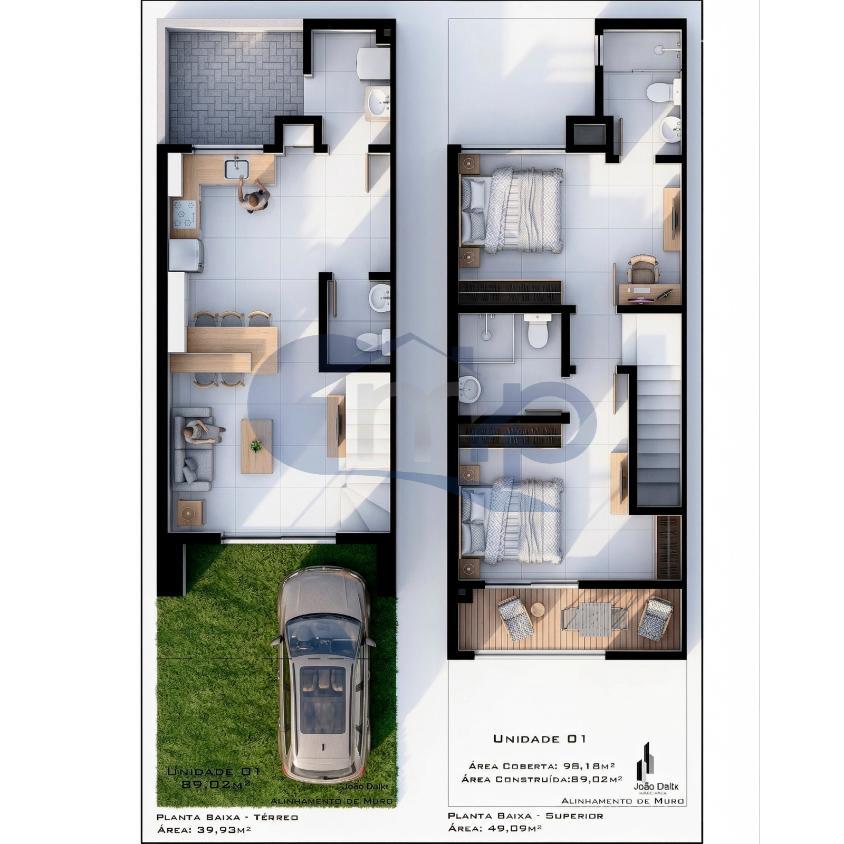 Sobrado, 2 quartos, 89 m² - Foto 2